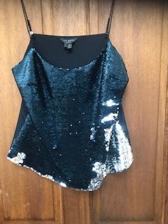 LADIES TED BAKER SEQUINNED CAMI TOP-SIZE L (14-16)
