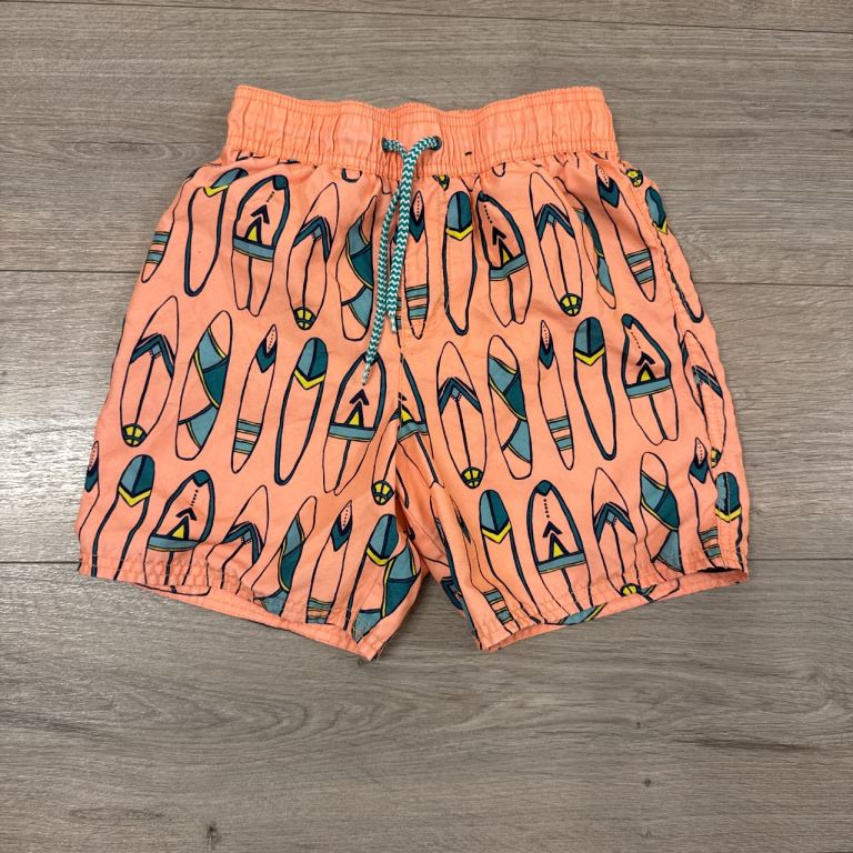 Boys George Orange surf board swim shorts - 8/9 yrs 