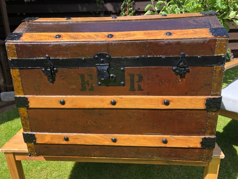 Antique steamer trunk