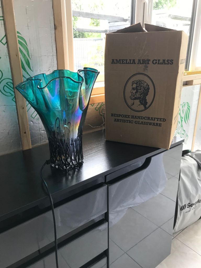 Amelia Art glass lamp (brand new and boxed - ex-retail)