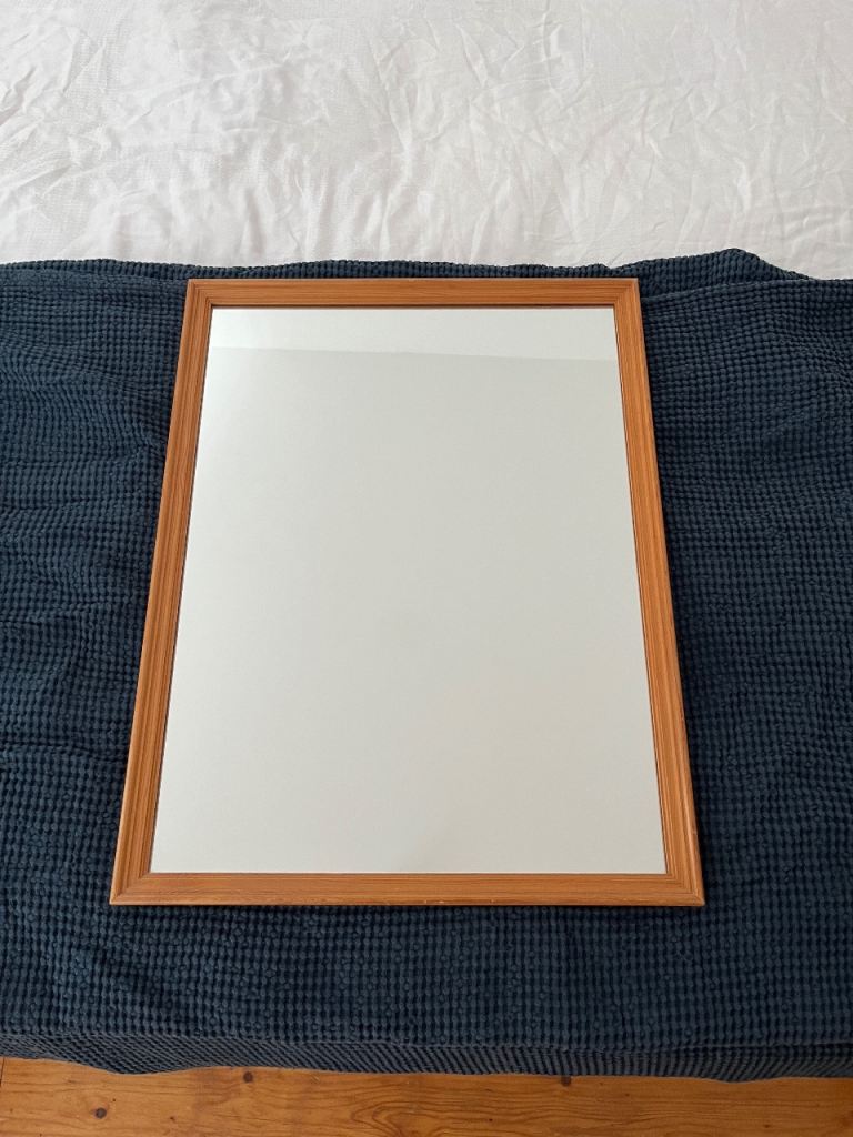 Wood frame mirror