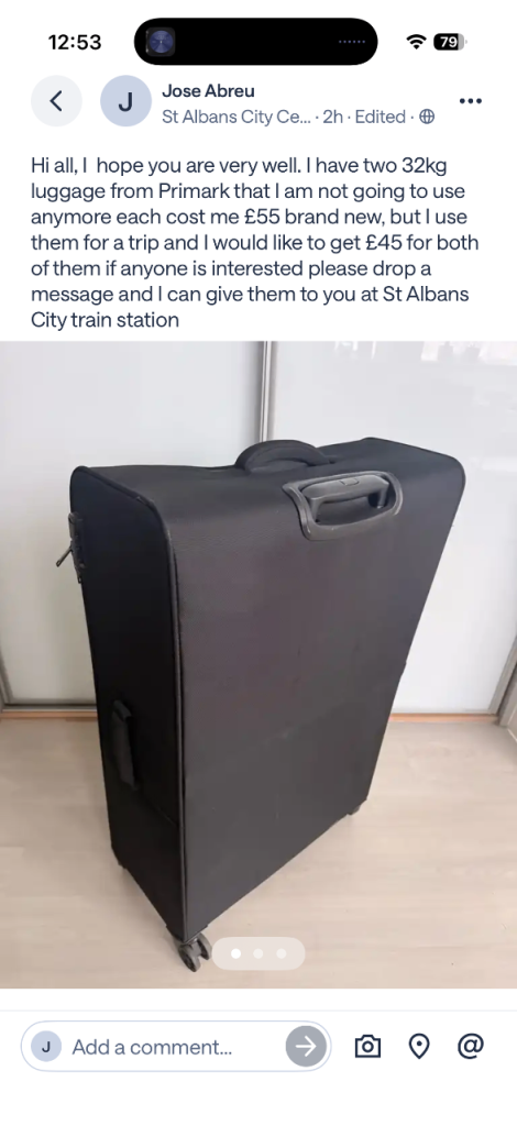 2 x IT Luggage Ultra Lightweight Large Suitcases (32kg Capacity)