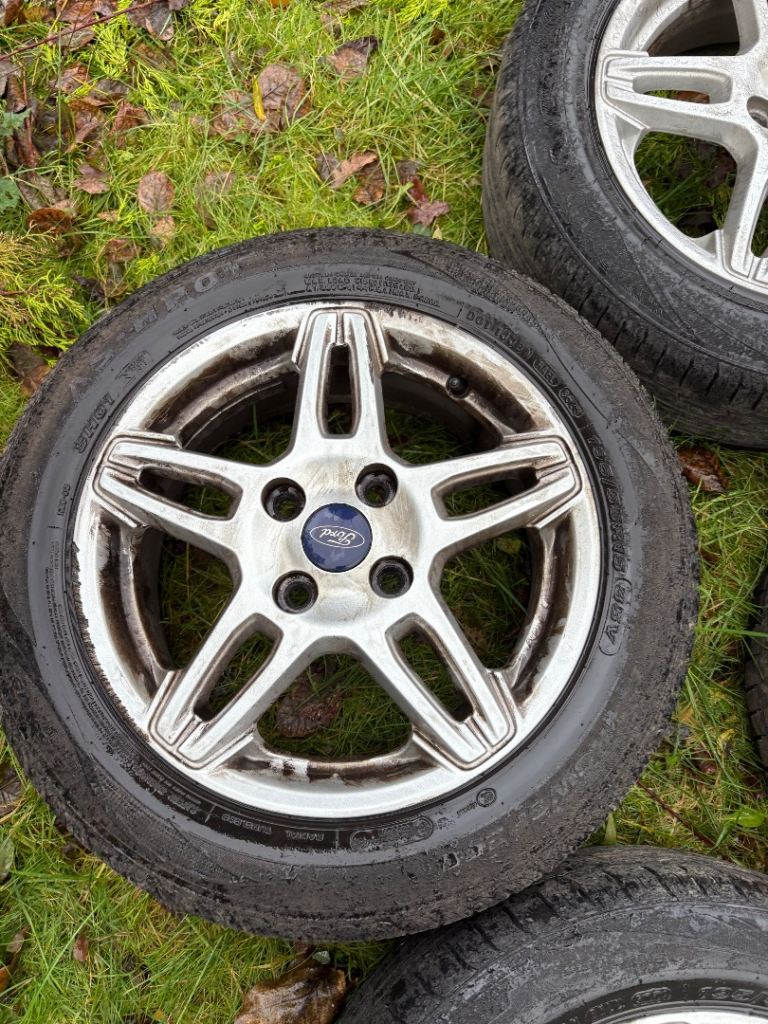 15” 4x108 Ford fiesta zetec ecoboost spoke alloy wheels alloys with tyres Mk8