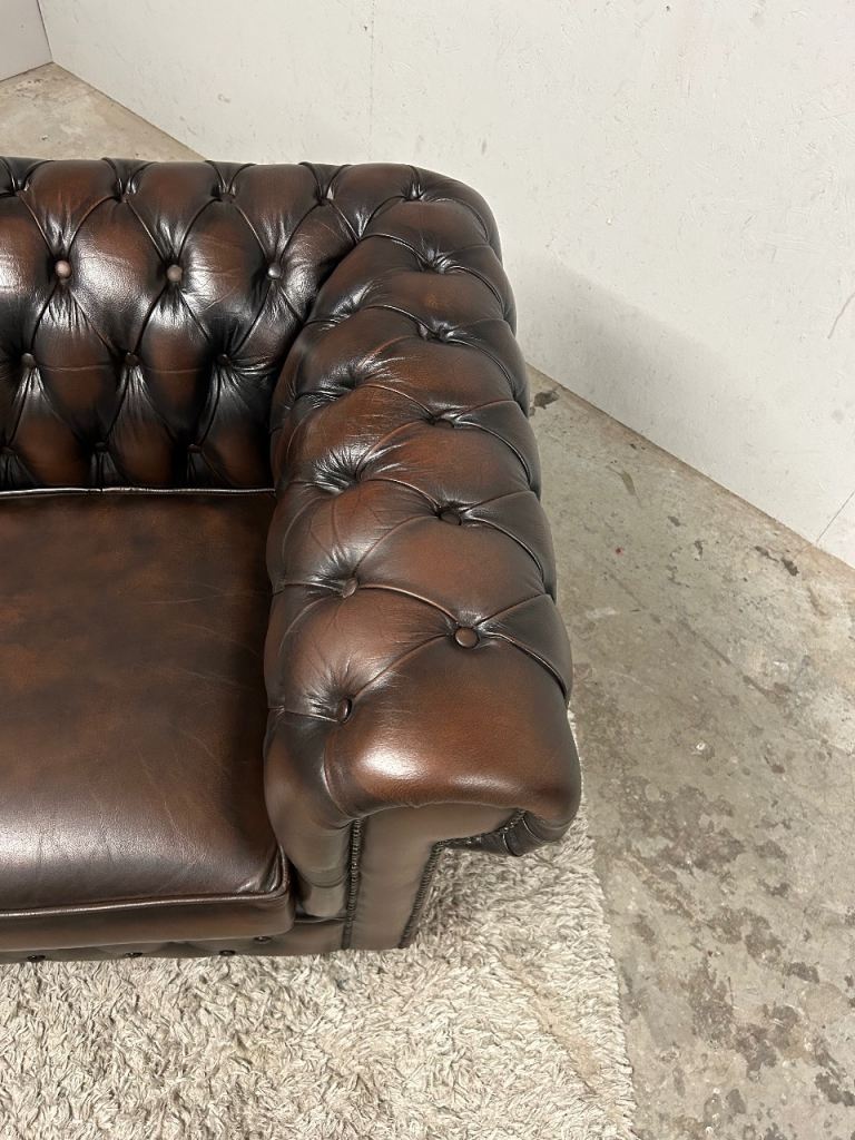 PAIR OF CHESTERFIELD 3 SEATER CLUB SOFAS DELIVERY AVAILABLE 