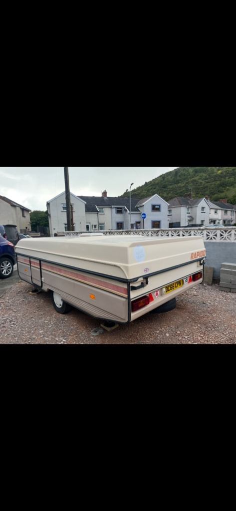 Folding caravan ideal for festivals 