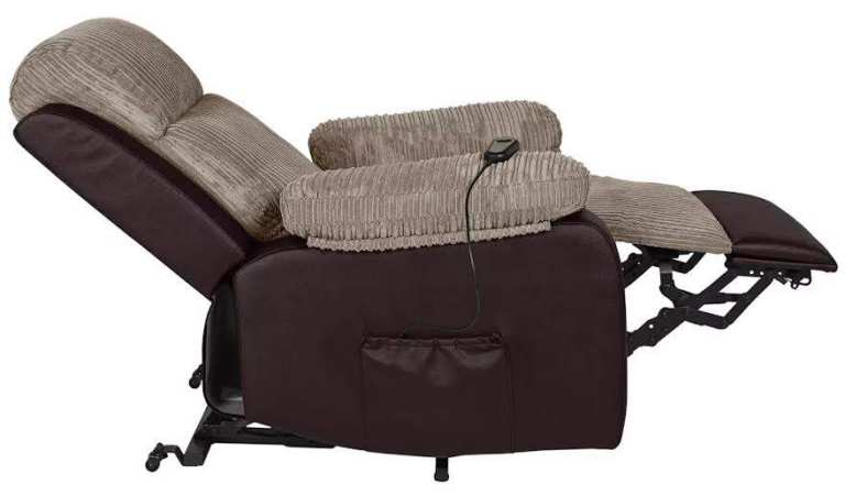 RISE AND RECLINE CHAIR - NEW - half price - Argos Home Bradley - Natural In Brown 