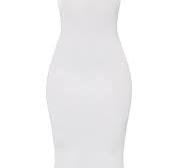 Shape white textured Bandeu Midaxi dress from pretty little thing