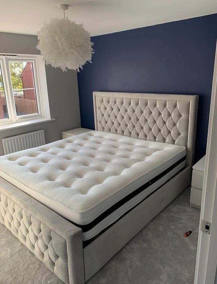 King Size 5ft Hilton Heaven Bed – High-End Plush Velvet 📞 Immediate Dispatch & 24/7 Support