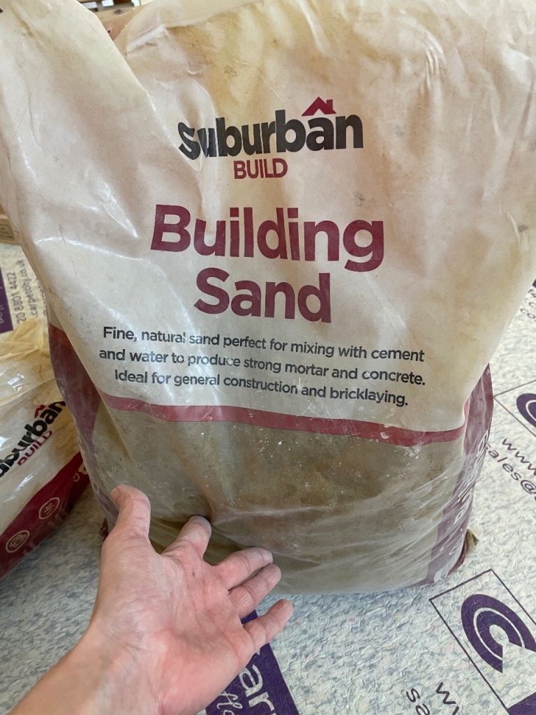 Building sand for concrete paving