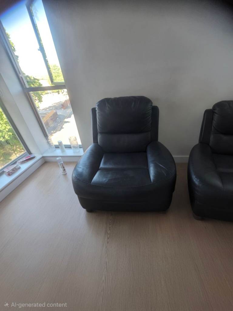 Leather recliner chair