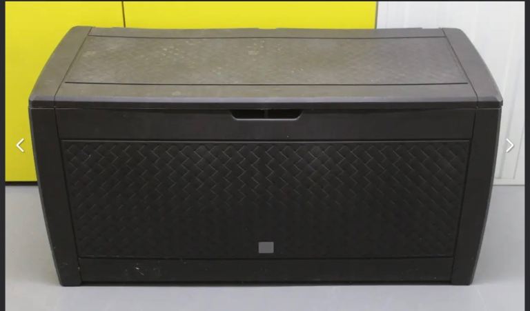 Large plastic garden storage box