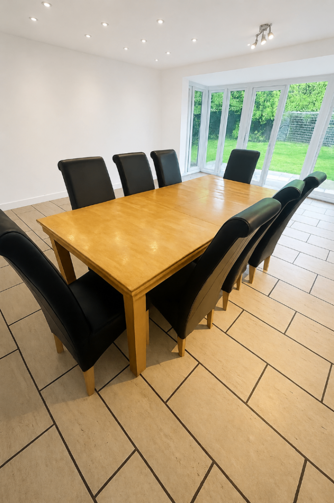 Dining table and chairs 