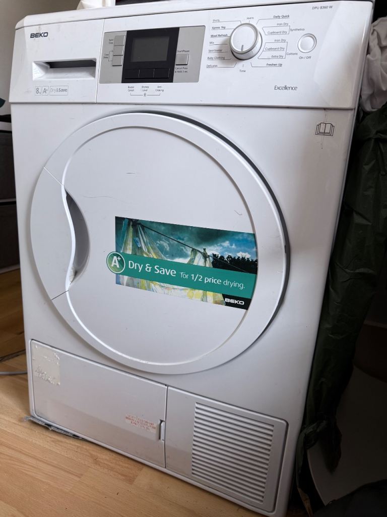 Beko Tumble Dryer - White, Good Condition
