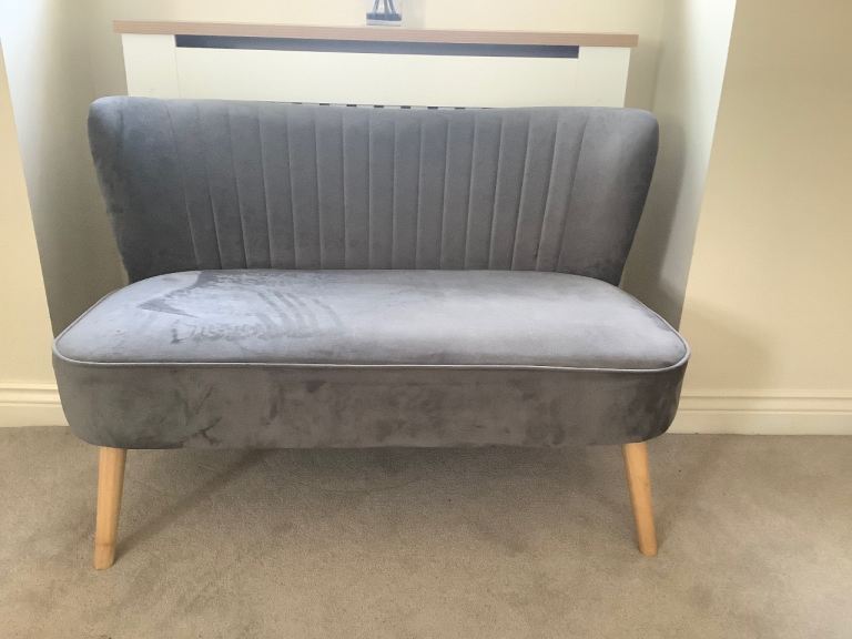 Small velvet sofa