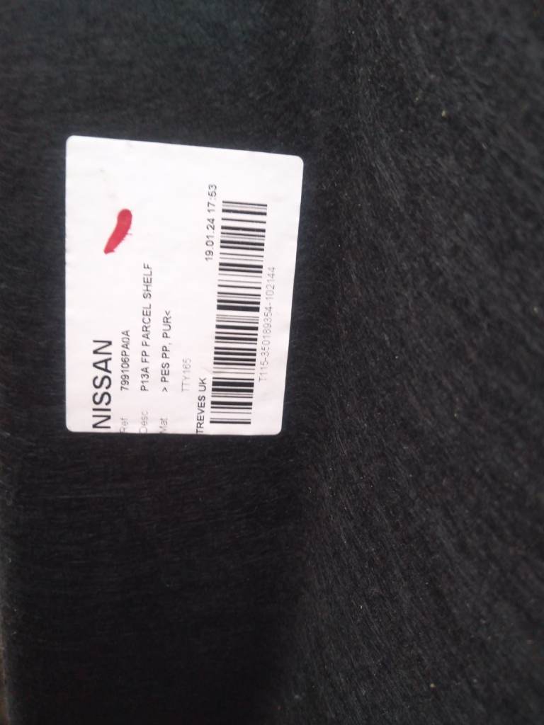 image for NISSAN MIRCA PARCEL SHELF 2005 TO 2012 IN GREY 