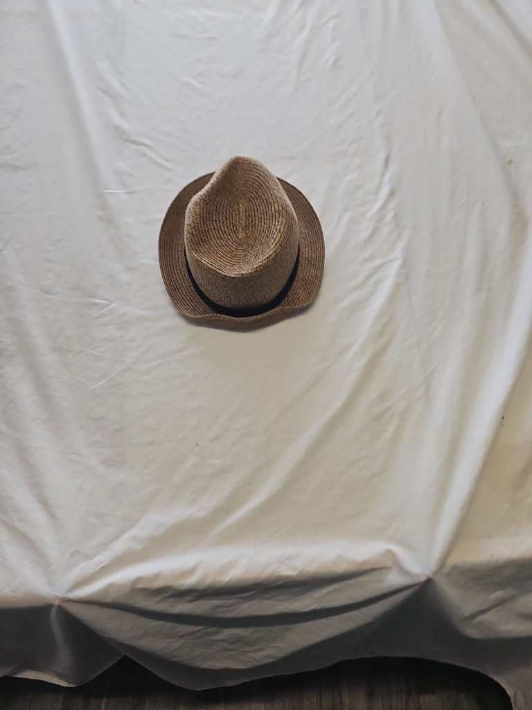 Classic Straw Trilby Fedora with Black Grosgrain Band 831