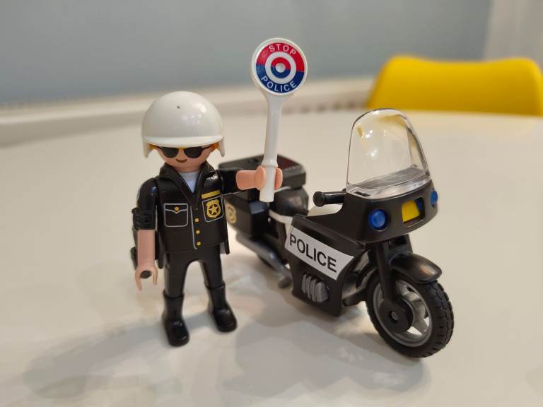 Playmobil Policeman and Motorbike 