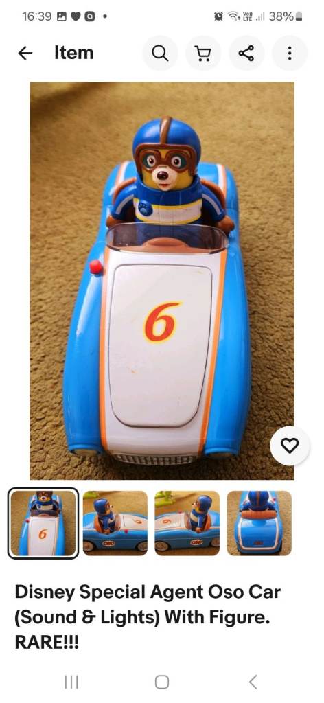 Special Agent Oso Car & Figure RARE!!!