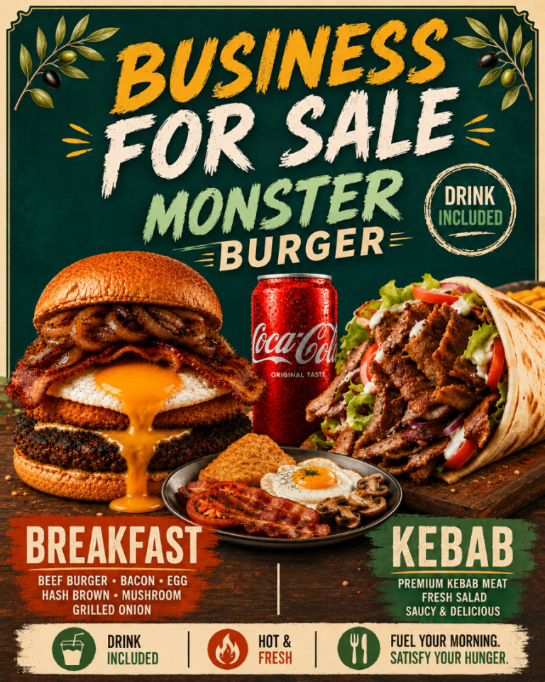 Breakfast kiosk can do kebab Swindon very good location 