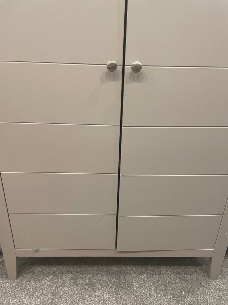 2 piece nursery furniture , wardrobe and chest of drawers 