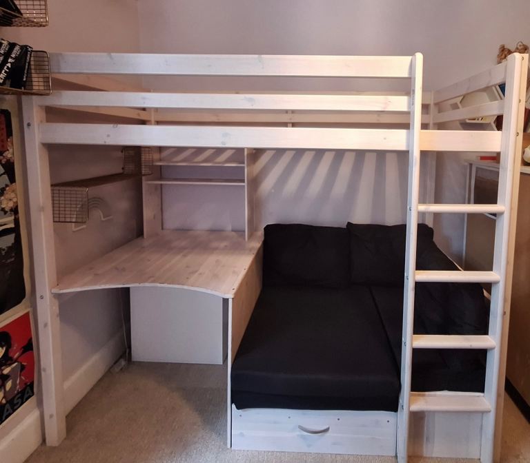 FREE to collect. Thuka High Sleeper Bed with Desk & Sofa seating - must dismantle