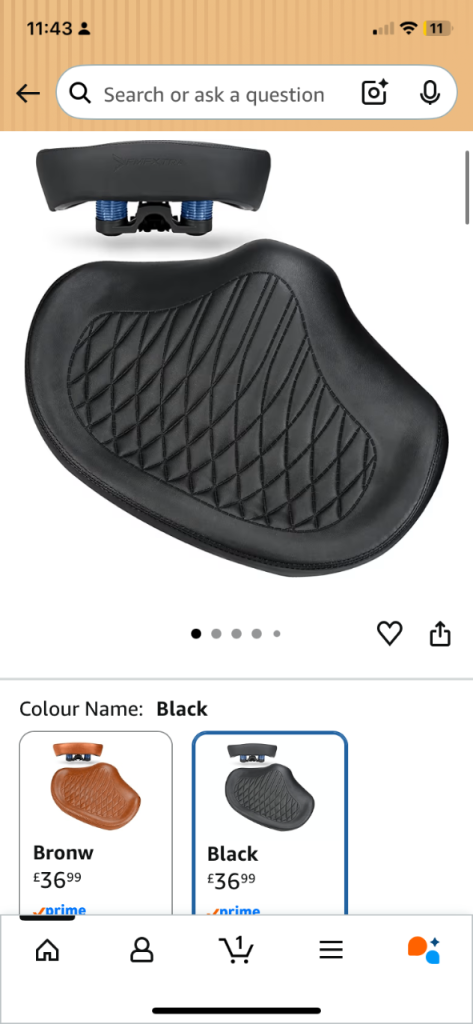 Wide bike seat 