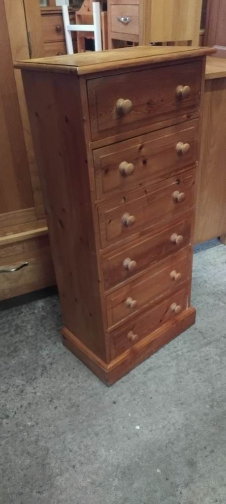 Solid pine drawer stack