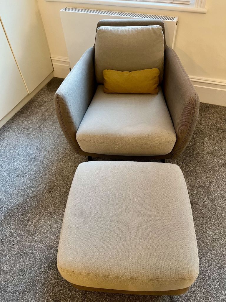 Habitat Ella armchair with footrest