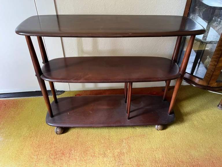 Rare Vintage Ercol "Baby Giraffe" Trolley Bookcase table (Model 361)