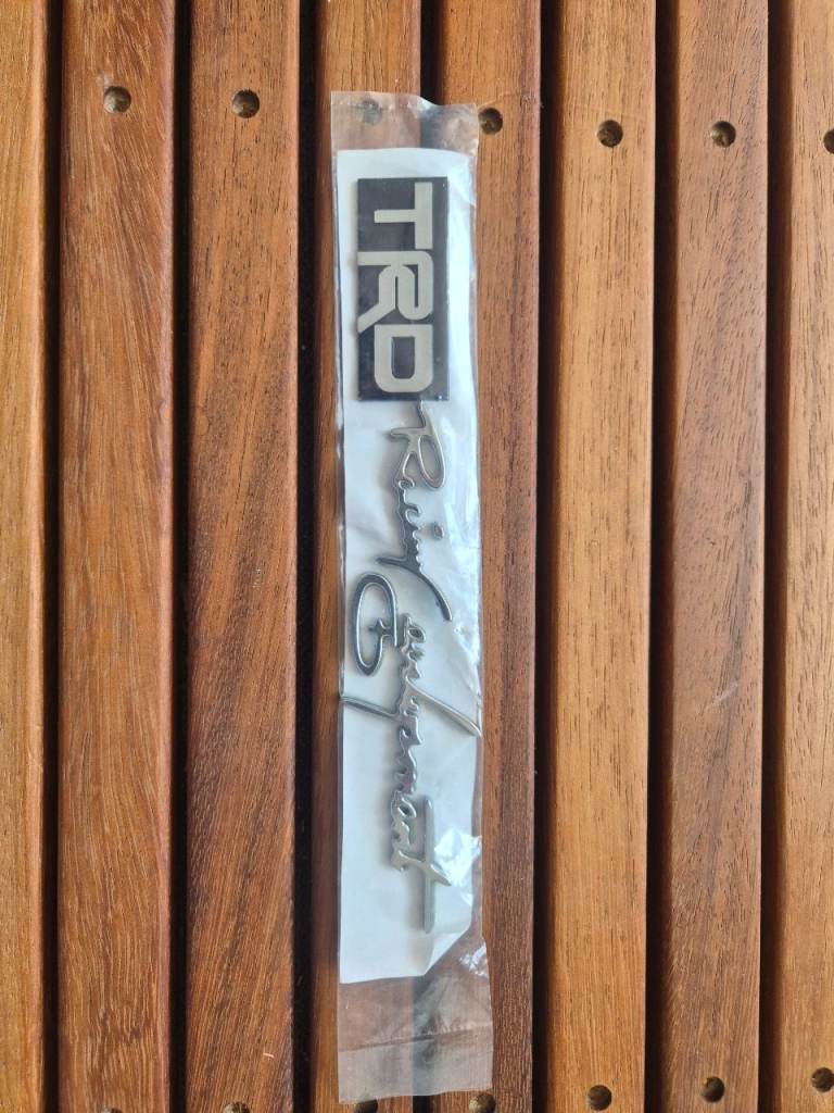 TRD Toyota Racing Development Metal Emblem Badge with Ruichi Gunji Signature