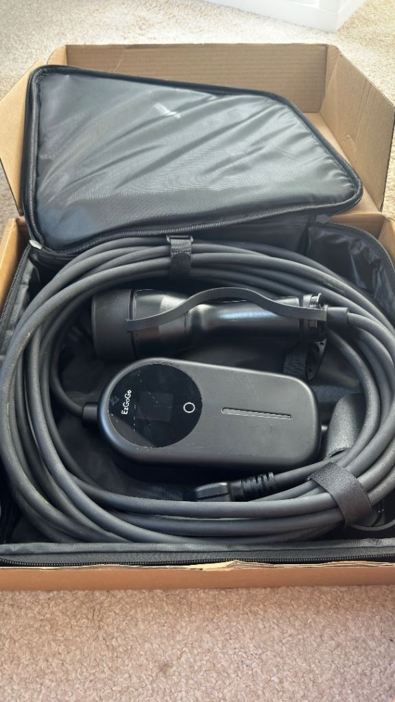 Delivery available - EzGoGo EV Charger Cable 20ft Type 2 – Portable UK Plug (13A)