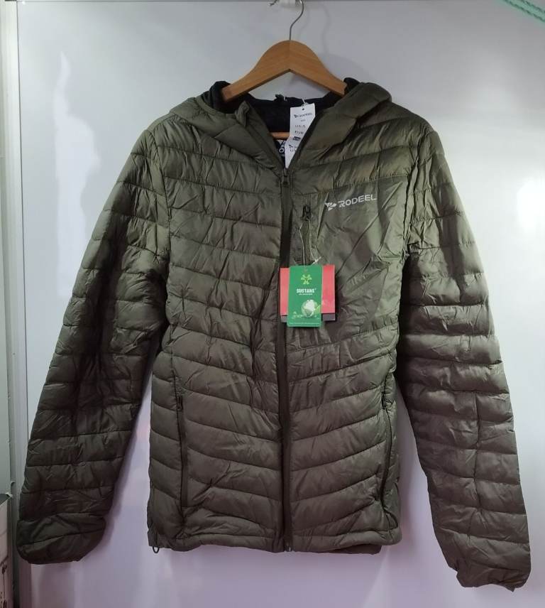 Rodeel Men’s Classic Puffer Jacket, Size M, Army Green❗