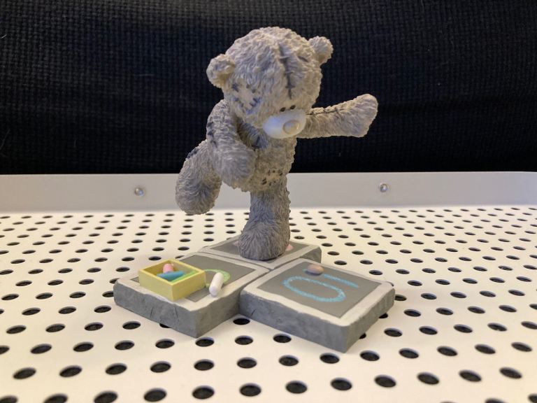 Me to You Hop, Skip, Jump Tatty Teddy Bear ornament, 2008. Handmade. Ng9 