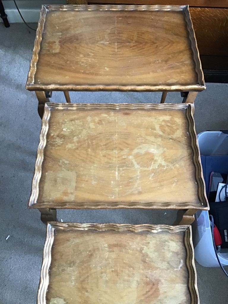 Vintage Wooden Nest of 3 Tables
