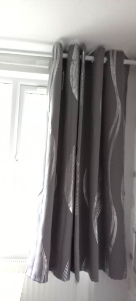 New blackout grey silver curtains 66 by 54