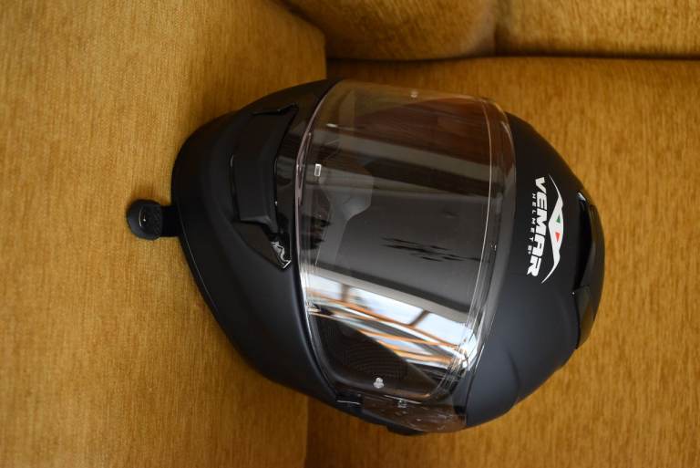 Vemar Hurricane Matt Black Small Motorcycle Helmet
