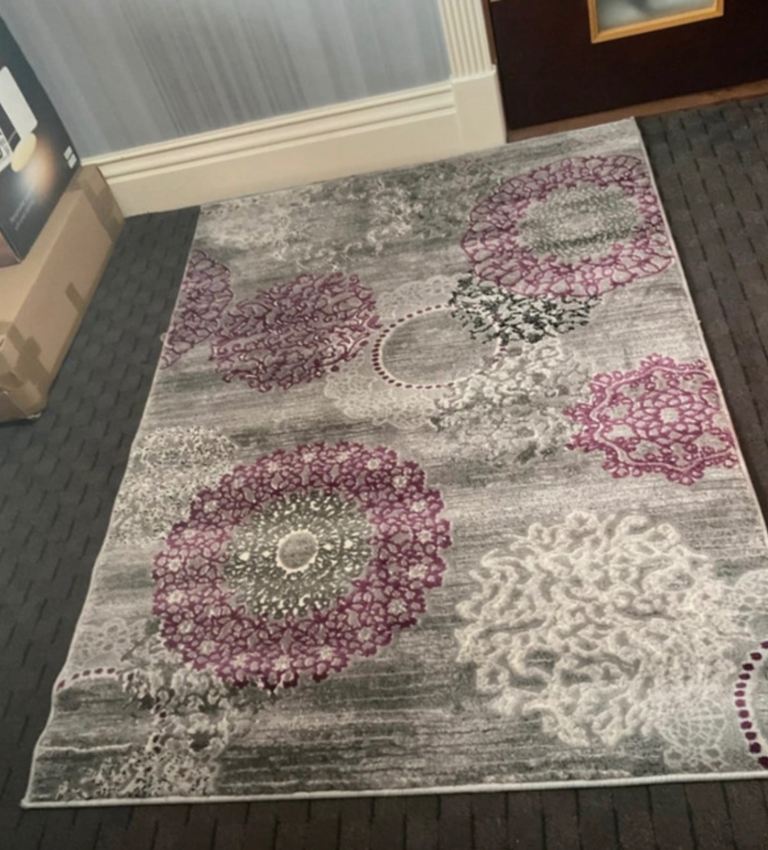 Brand new a beautiful grey rugs size 170×120cm thick carpet rugs 