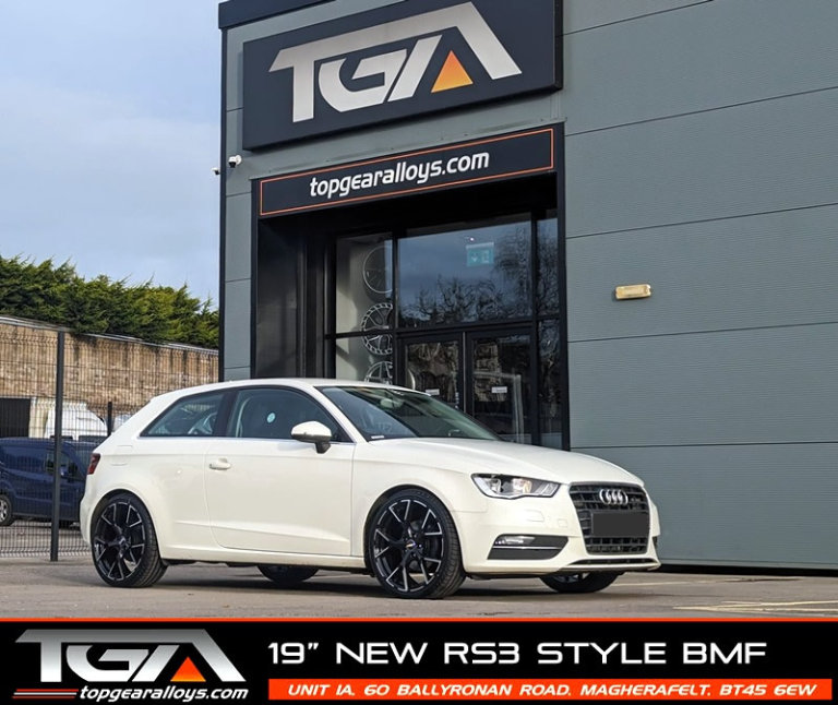 19" RS3 Carbon Style Alloy Wheels & Tyres for A3, Golf, Leon Etc