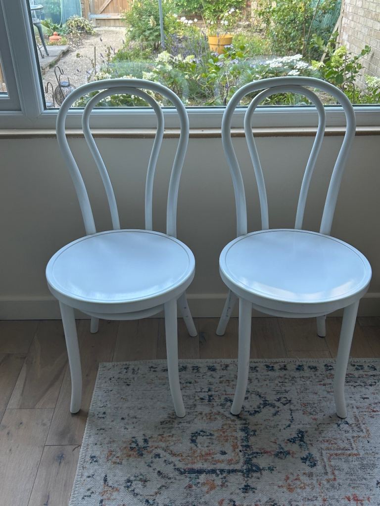 2 x Habitat Larsa chair in white