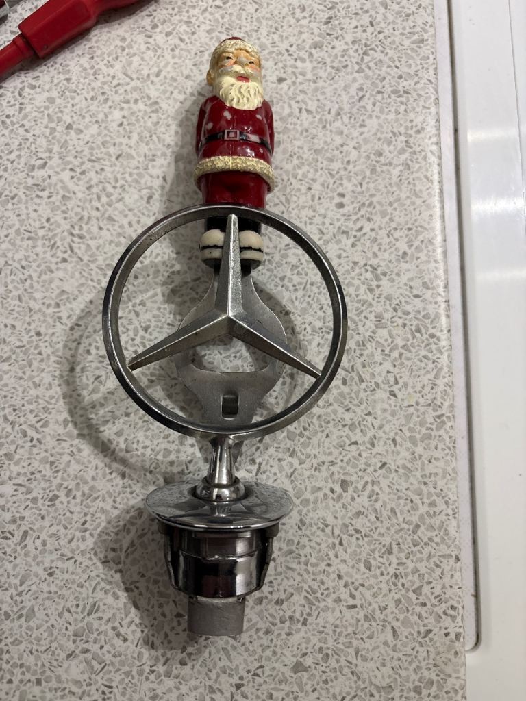 Mercedes bonnet emblem.
