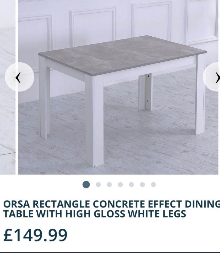 New Boxed Dining Table New 4 Seater Dining Table New Grey Dining Table New Kitchen Table 