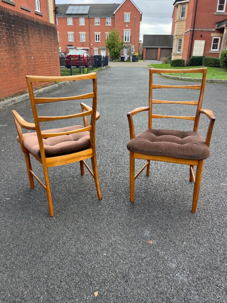 Pair of Macintosh carver dining chairs (delivery available)