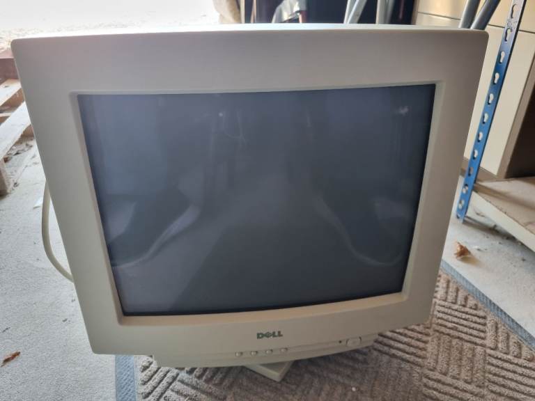 Dell CRT Monitor – Beige, Fair Condition