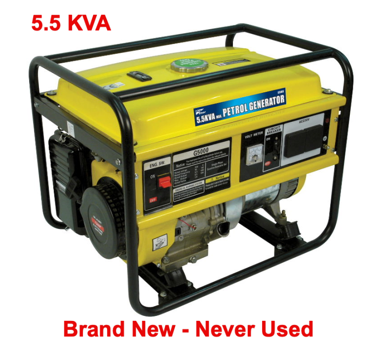 5.5 KVA Petrol Generator - Brand New, Never Been Used