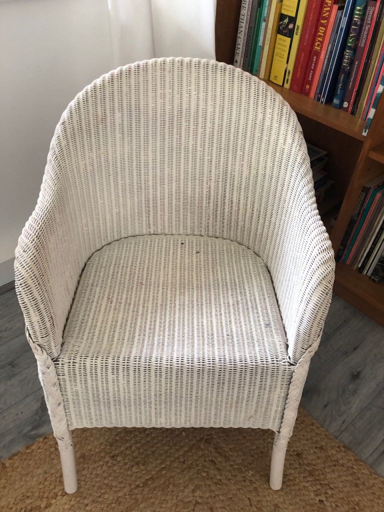 White wicker chair 