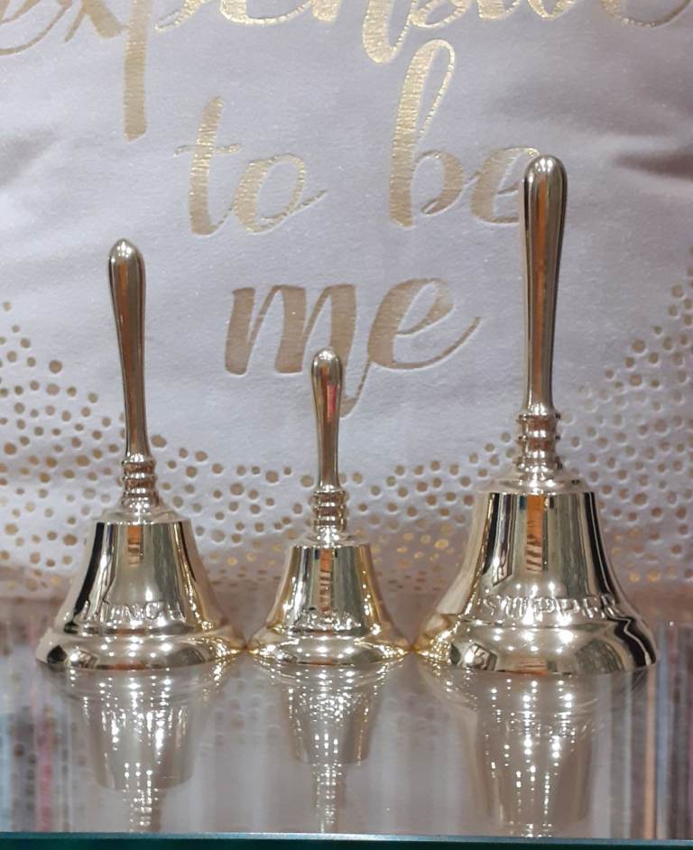 Vintage Lunch Tea Supper Brass Bells.