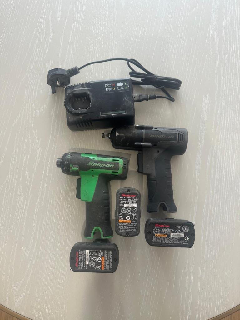 Snap-on Cordless Impact Wrench & Driver Set with Charger & Batteries