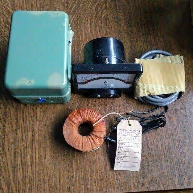 Amperes 200 amp meter & adapter box, transformer 1970's model never used