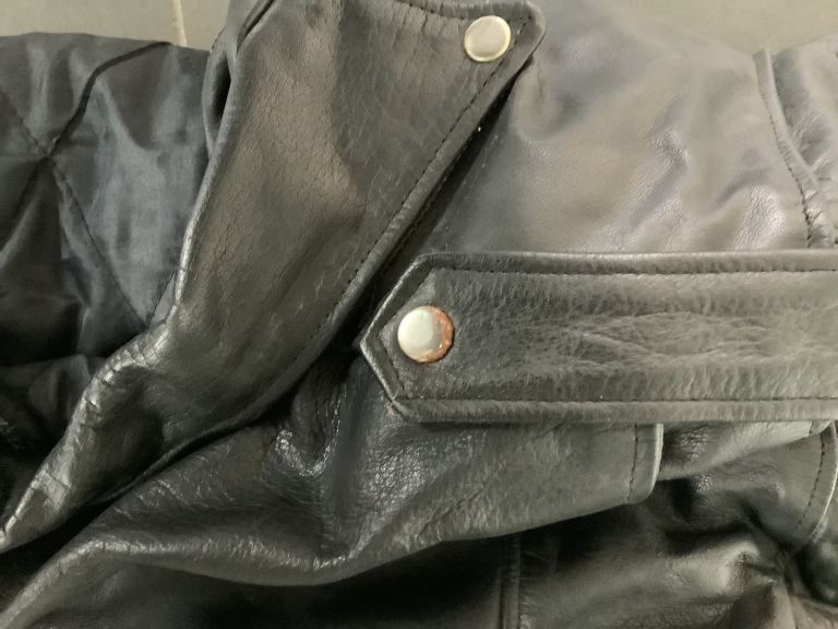 Leather biker jacket size 48