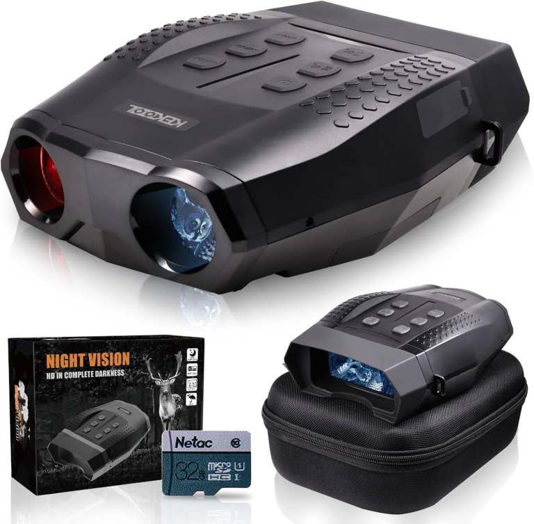 Night Vision Binoculars + HiQuick 8 Pcs AA Rechargeable Batteries